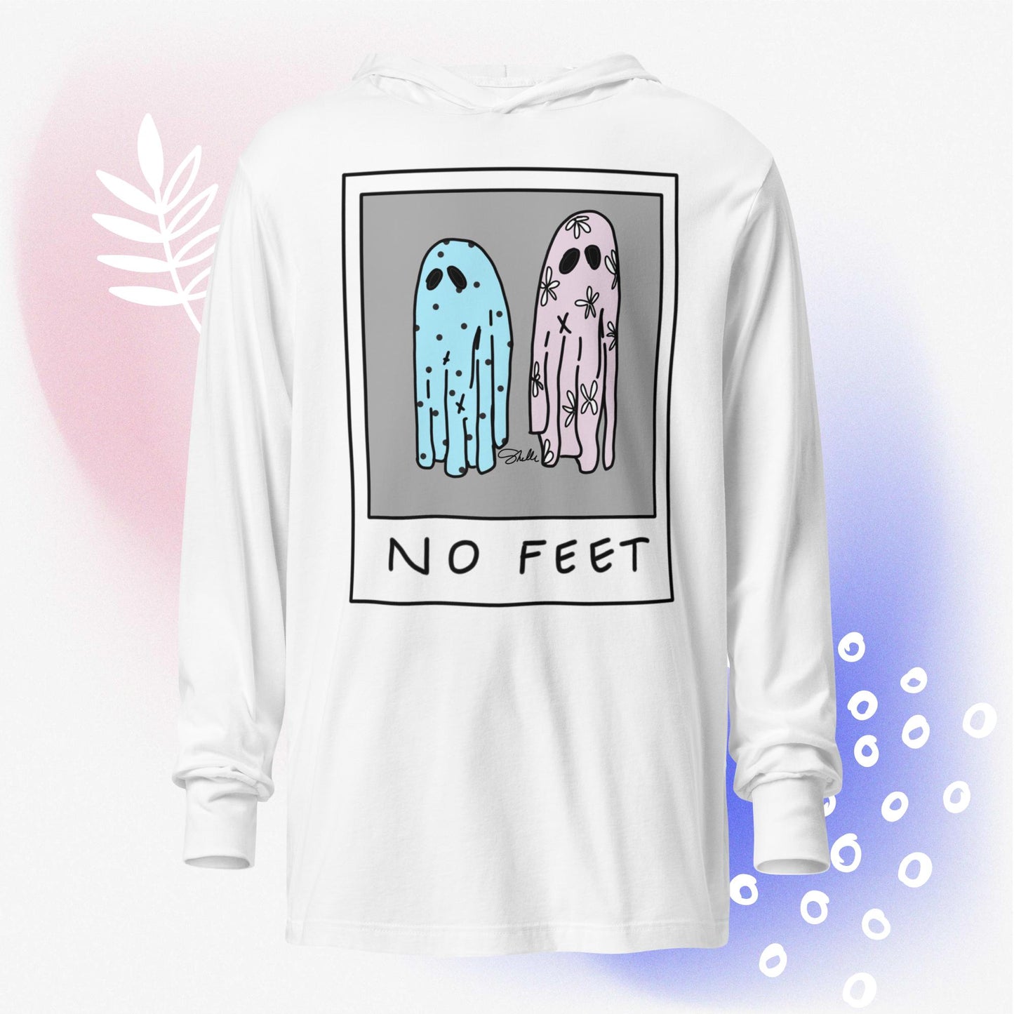 Beetlejuice -- "No Feet" - Hooded Long Sleeve Tee